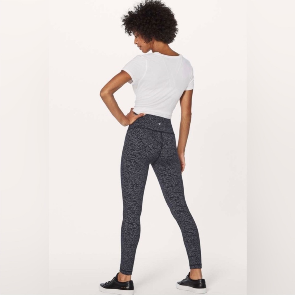 Lululemon Wunder Under Hi-Rise 7/8 Tight (25") Luon Camo Black White - Size 6